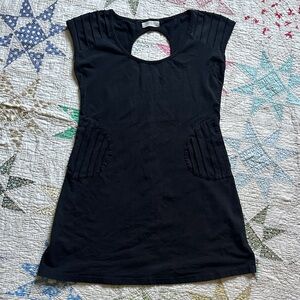 Synergy Organic Black Women's Keyhole Knit Dress